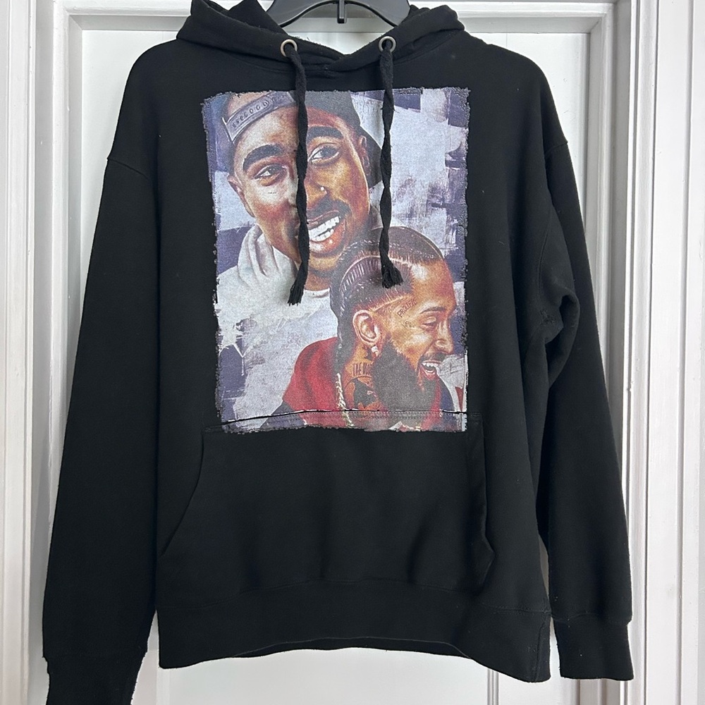 Men's Black Graphic Hoodie